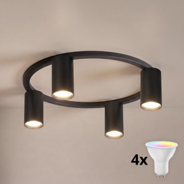 Brilagi - Plafoniera dimmerabile LED RGBW SELE 4xGU10/6,5W/230V 2700-6500K nero