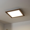 Brilagi - Plafoniera dimmerabile LED SLIMFRAME WOOD LED/36W/230V 49,5x49,5 cm 3000-6000K marrone scuro + telecomando