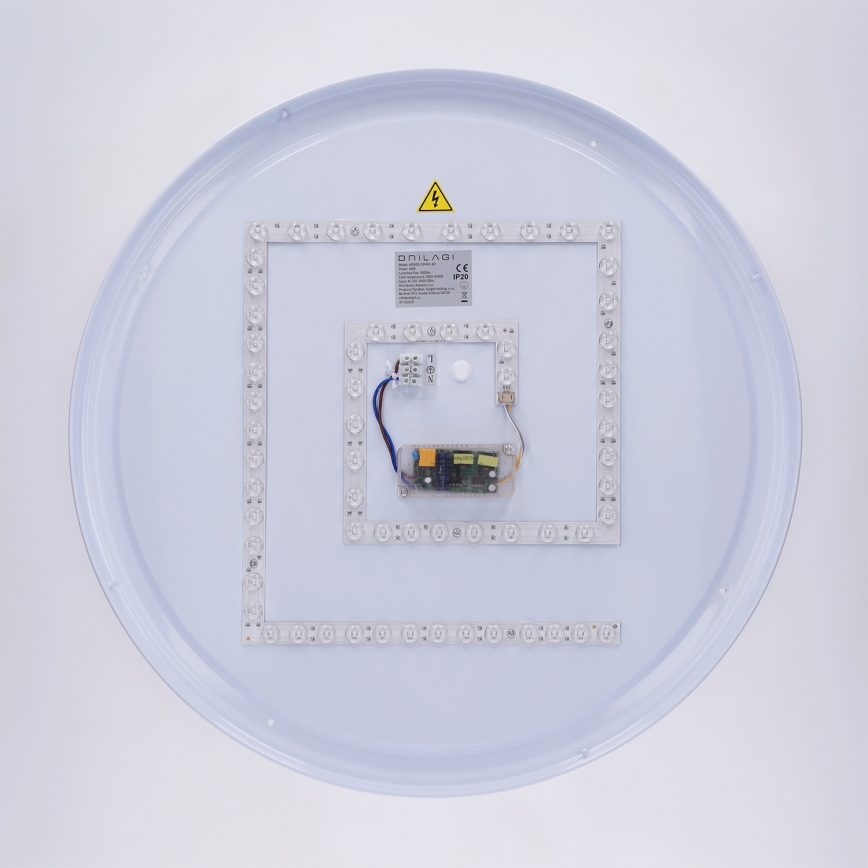 Brilagi - Plafoniera LED dimmerabile LUCIA LED/60W/230V 3000-6500K Ø 59 cm nera + telecomando
