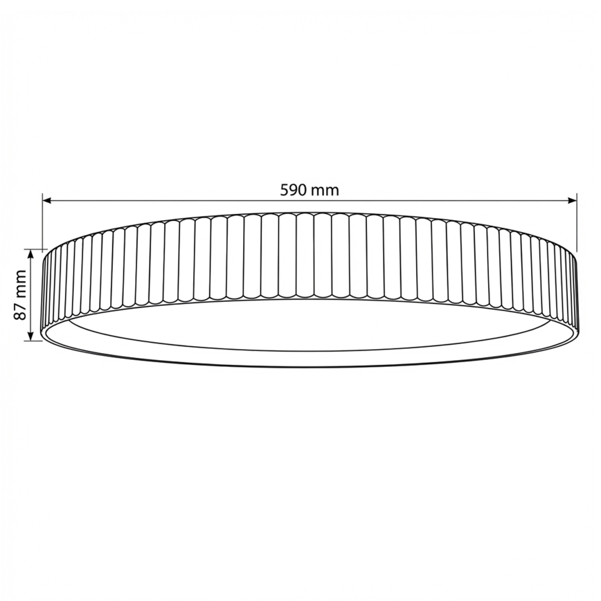 Brilagi - Plafoniera LED dimmerabile LUCIA LED/60W/230V 3000-6500K Ø 59 cm nera + telecomando