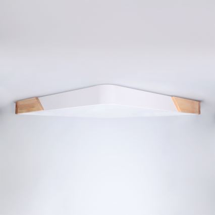 Brilagi - Plafoniera LED dimmerabile PILANA LED/60W/230V 3000-6500K rovere/bianco 56x56 cm + telecomando