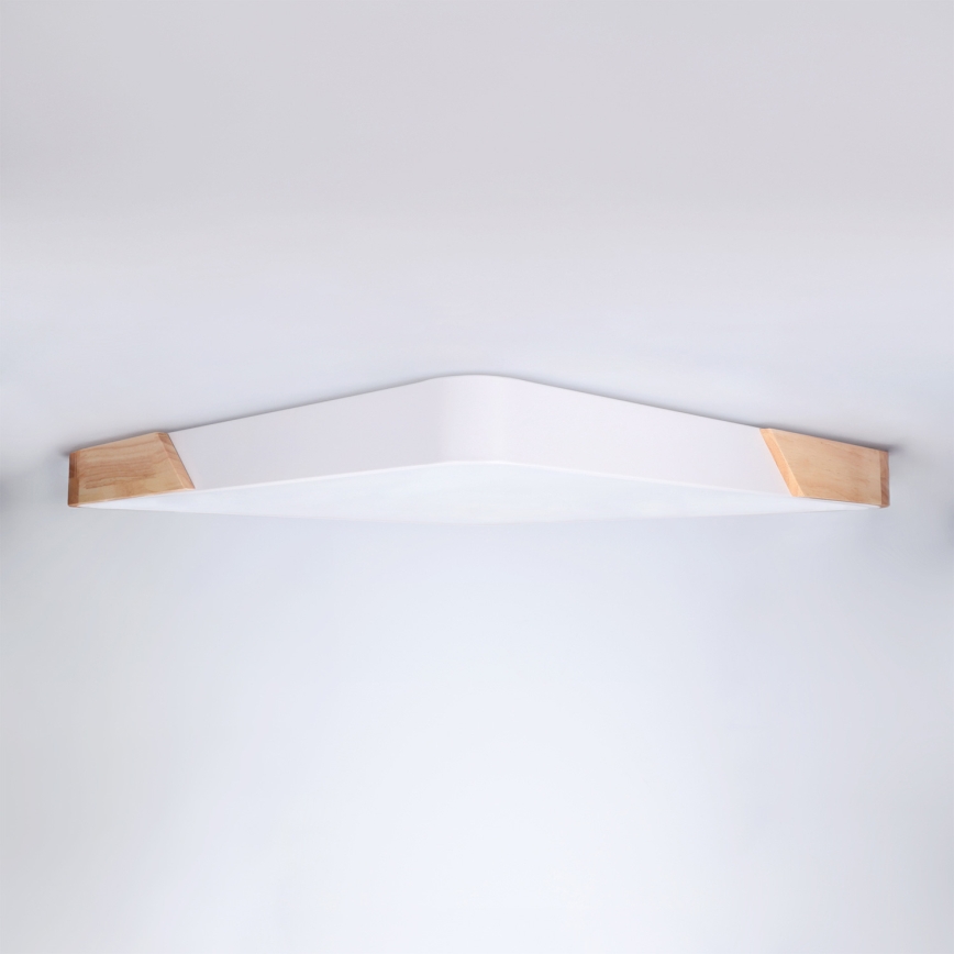 Brilagi - Plafoniera LED dimmerabile PILANA LED/60W/230V 3000-6500K rovere/bianco 56x56 cm + telecomando