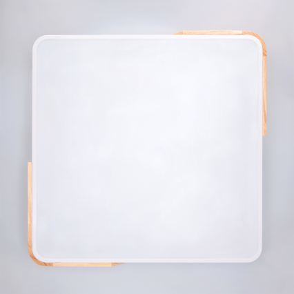 Brilagi - Plafoniera LED dimmerabile PILANA LED/60W/230V 3000-6500K rovere/bianco 56x56 cm + telecomando