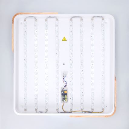 Brilagi - Plafoniera LED dimmerabile PILANA LED/60W/230V 3000-6500K rovere/bianco 56x56 cm + telecomando