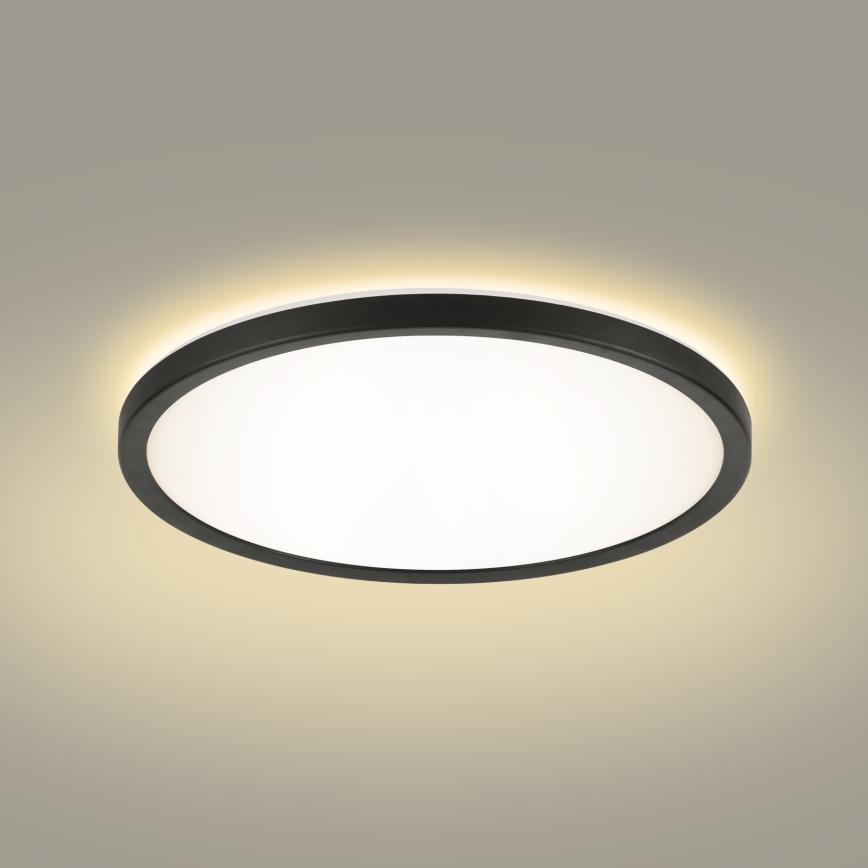 Brilagi - Plafoniera dimmerabile RGBW ULTRA SLIM LED/18W/230V 2700-6500K diametro 30 cm nero + telecomando