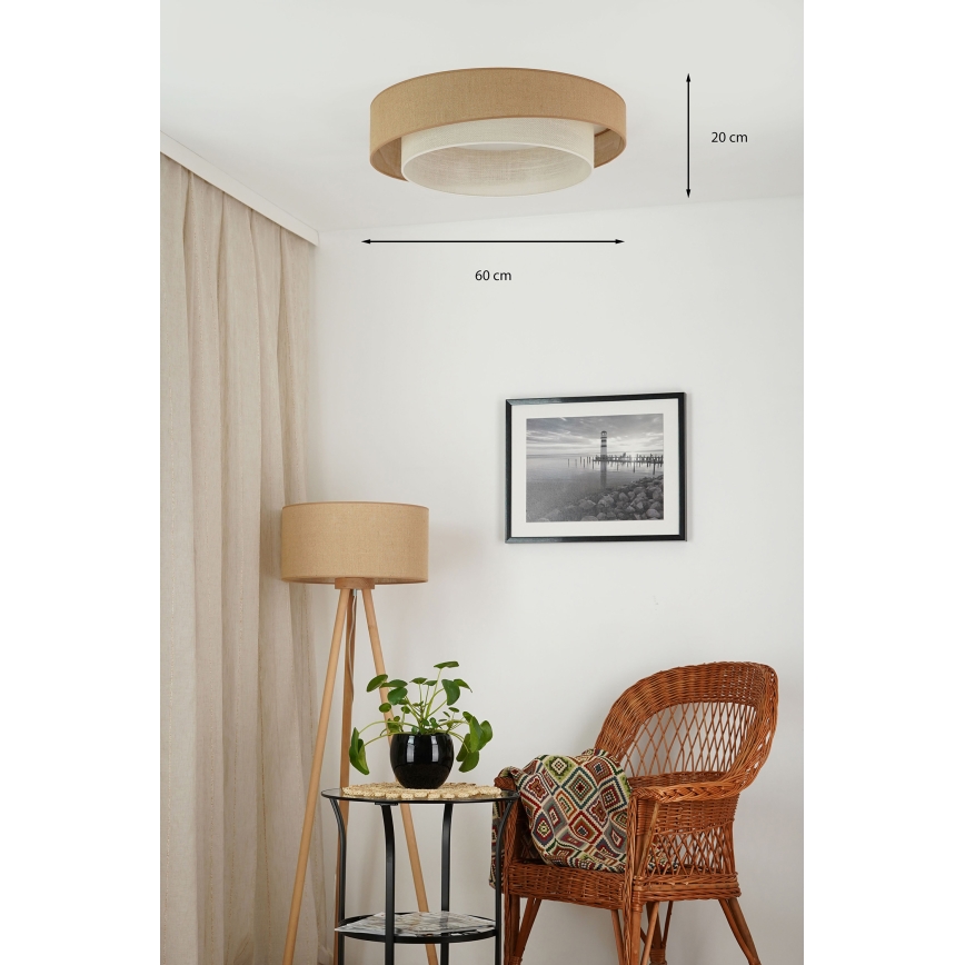 Brilagi - Lampada da soffitto dimmerabile LED SHINE LED/24W/230V diam. 60 cm 3000/4000/6500K beige/crema + telecomando