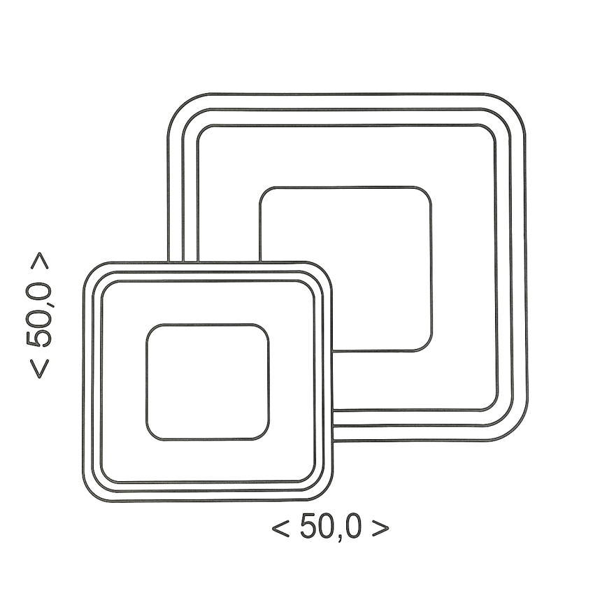 Brilagi - Plafoniera a LED dimmerabile TANDORA LED/49W/230V 50x50 cm 3000-6000K + telecomando