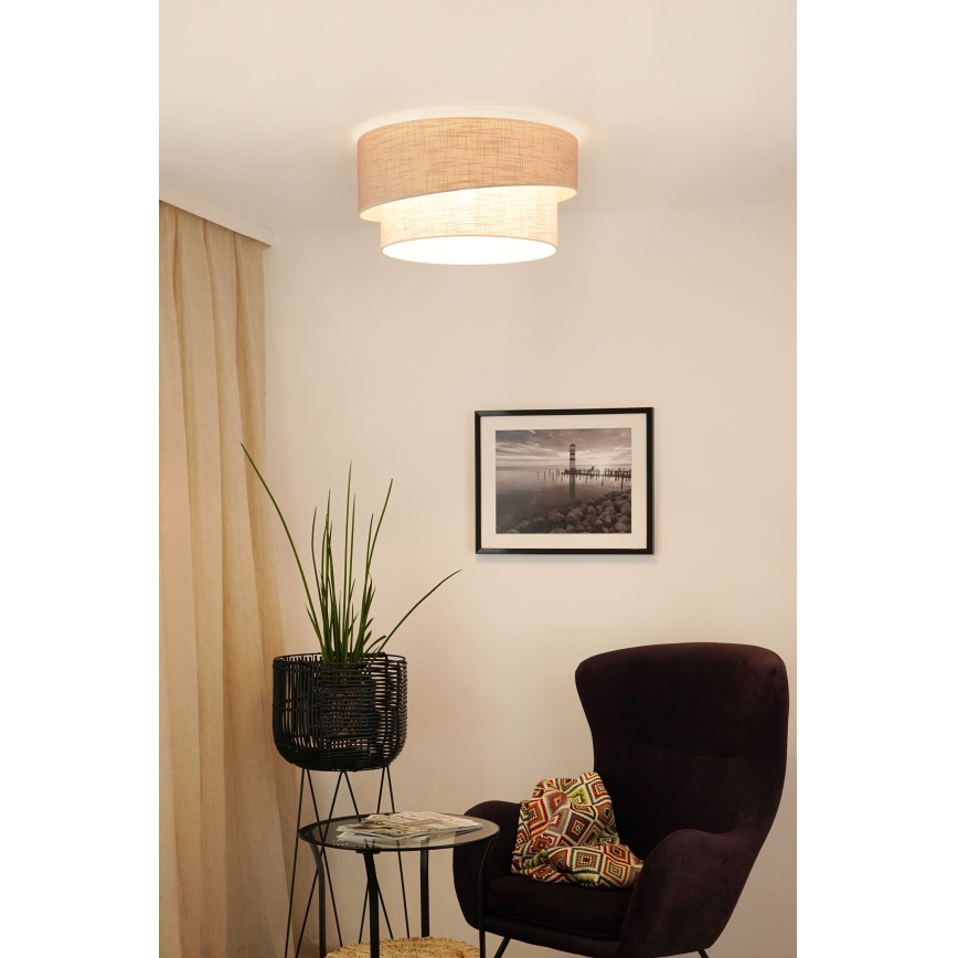 Brilagi - Plafoniera DOVER SHINE 1xE27/15W/230V diametro 50 cm grigio/color crema