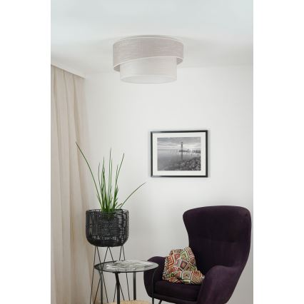 Brilagi - Plafoniera DOVER SHINE 1xE27/15W/230V diametro 50 cm grigio/color crema