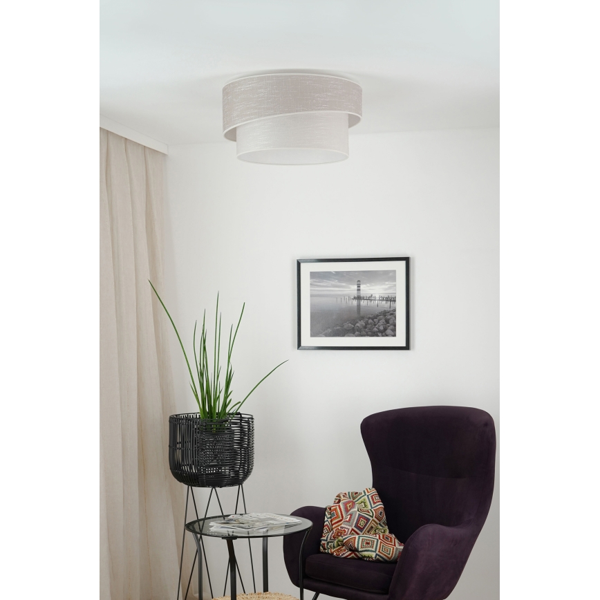Brilagi - Plafoniera DOVER SHINE 1xE27/15W/230V diametro 50 cm grigio/color crema