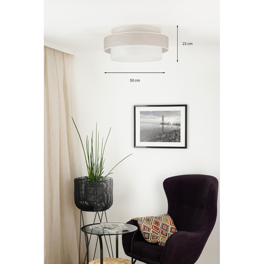 Brilagi - Plafoniera DOVER SPACE LED/12W/230V diametro 50 cm 3000K/4000K/6400K grigio/color crema