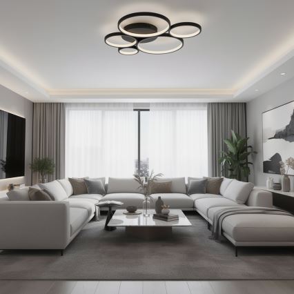 BRILAGI - Plafoniera ECHO LED/60W/230V 4000K 50x57 cm nera