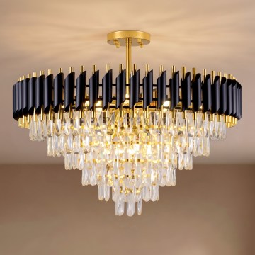 BRILAGI - Plafoniera ECLIPSE 12xE14/10W/230V Ø 78 cm oro/nero