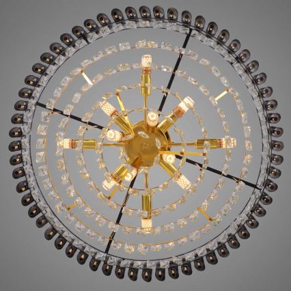 BRILAGI - Plafoniera ECLIPSE 12xE14/10W/230V Ø 78 cm oro/nero