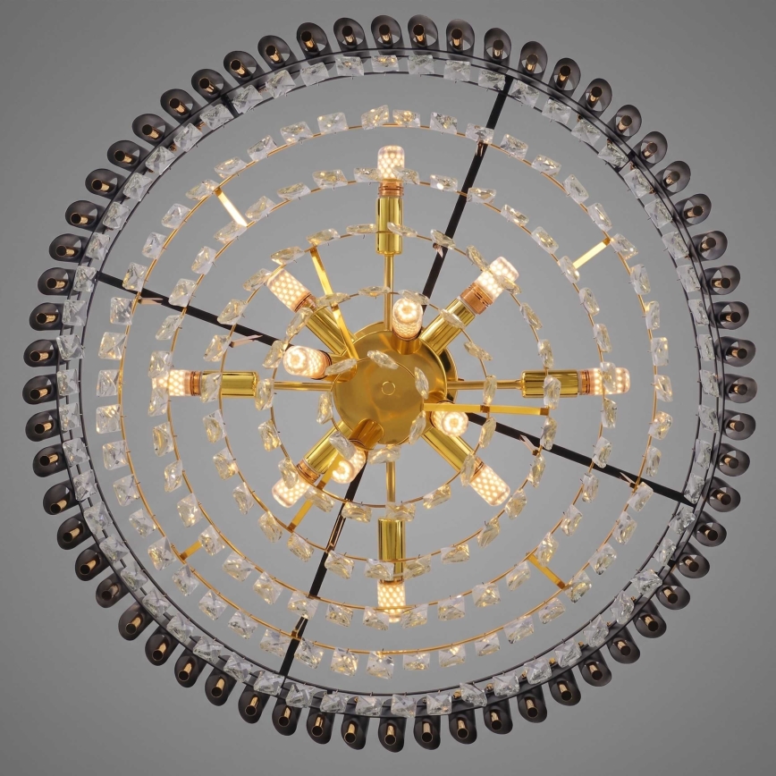 BRILAGI - Plafoniera ECLIPSE 12xE14/10W/230V Ø 78 cm oro/nero