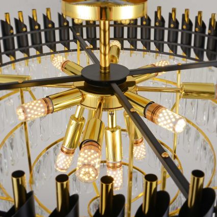 BRILAGI - Plafoniera ECLIPSE 12xE14/10W/230V Ø 78 cm oro/nero