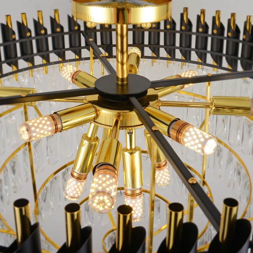 BRILAGI - Plafoniera ECLIPSE 12xE14/10W/230V Ø 78 cm oro/nero