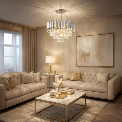 Brilagi - Plafoniera ECLIPSE 5xE14/10W/230V Ø 38 cm, argento