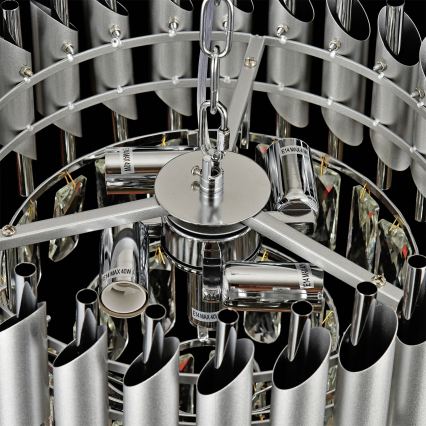 Brilagi - Plafoniera ECLIPSE 5xE14/10W/230V Ø 38 cm, argento