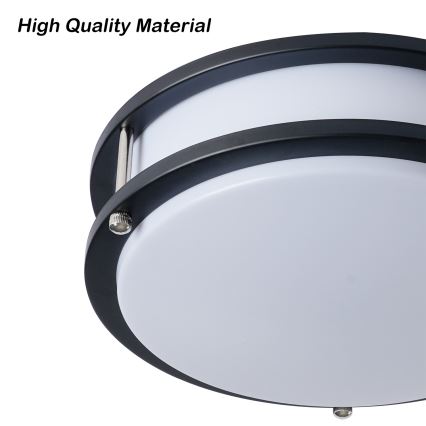 Brilagi - Plafoniera ELARO 2xE27/40W/230V Ø 26 cm nero