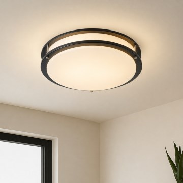 Brilagi - Plafoniera ELARO 4xE27/40W/230V Ø 41 cm, nera