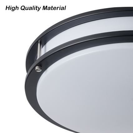 Brilagi - Plafoniera ELARO 4xE27/40W/230V Ø 41 cm, nera