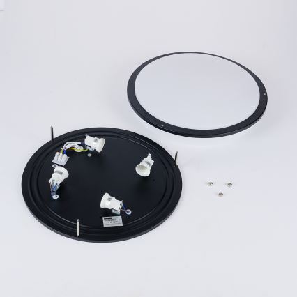 Brilagi - Plafoniera ELARO 4xE27/40W/230V Ø 41 cm, nera