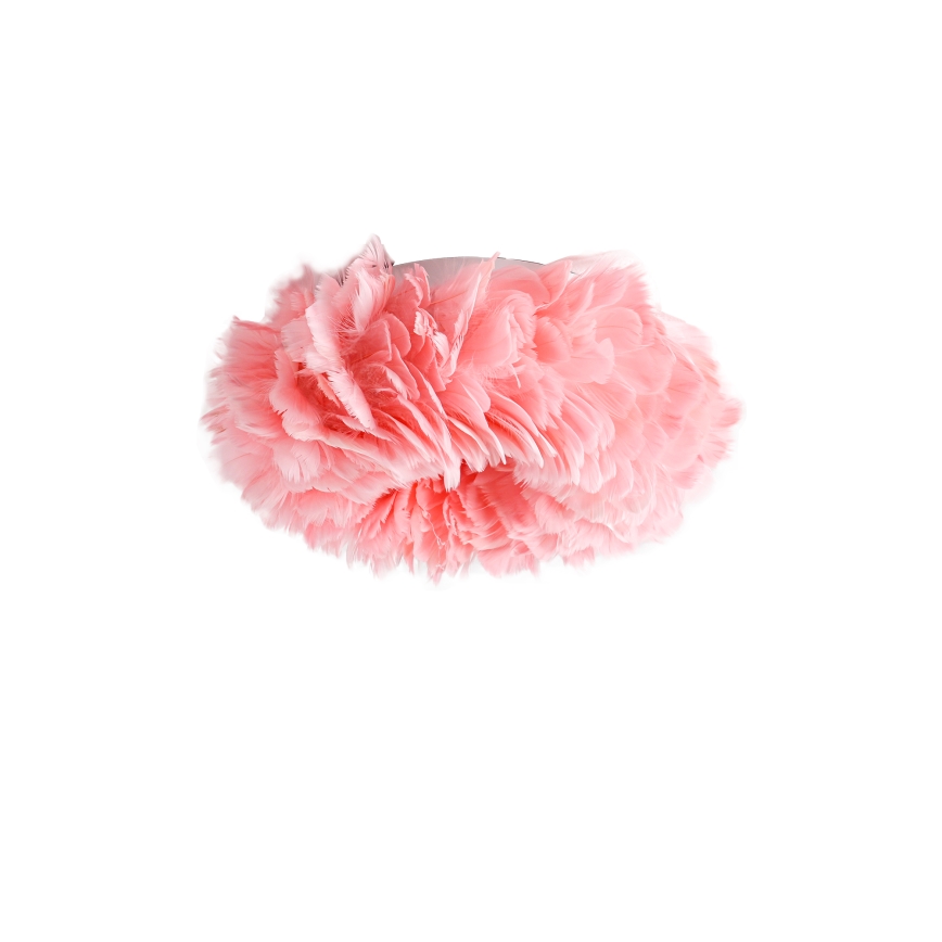 Brilagi - Plafoniera FEATHER 3xE27/40W/230V Ø 40 cm rosa