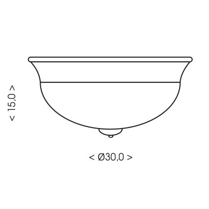 Brilagi - Plafoniera FRESCO 2xE27/40W/230V diam. 30 cm oro