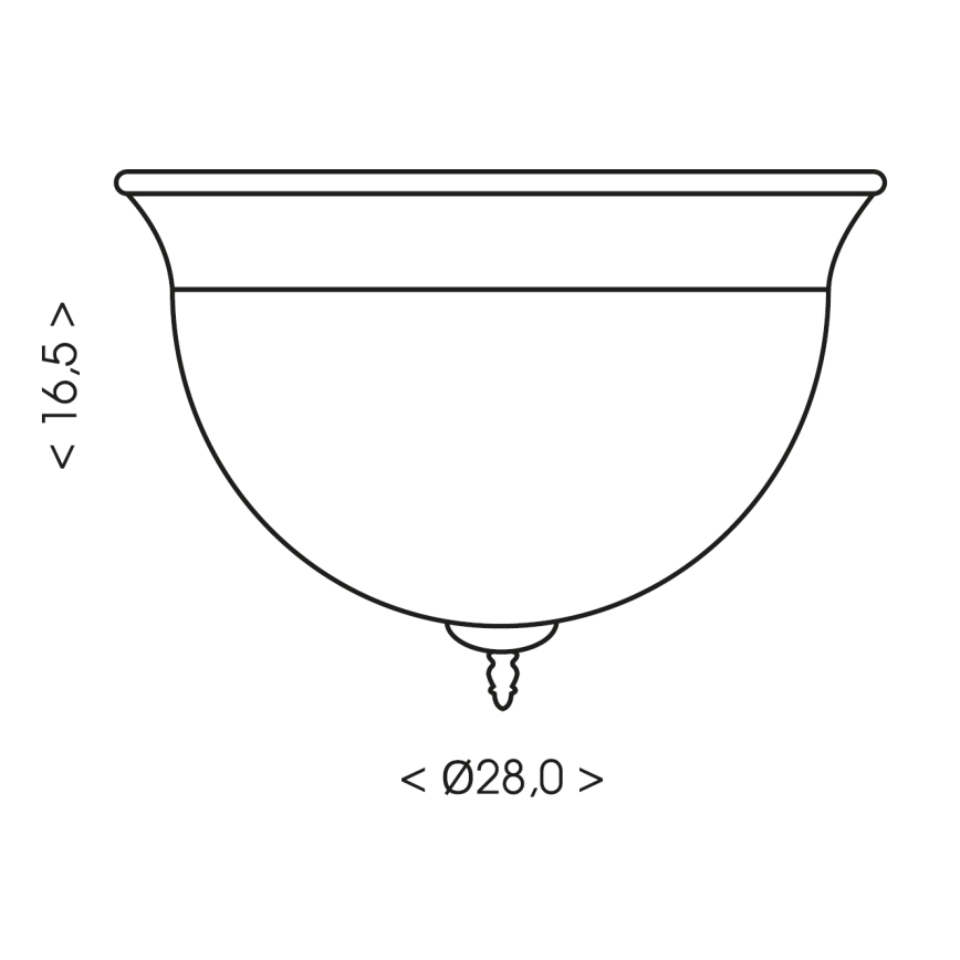 Brilagi - Plafoniera FRESCO 2xE27/40W/230V Ø 28 cm ottone