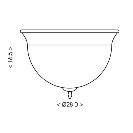 Brilagi - Plafoniera FRESCO 2xE27/40W/230V Ø 28 cm ottone