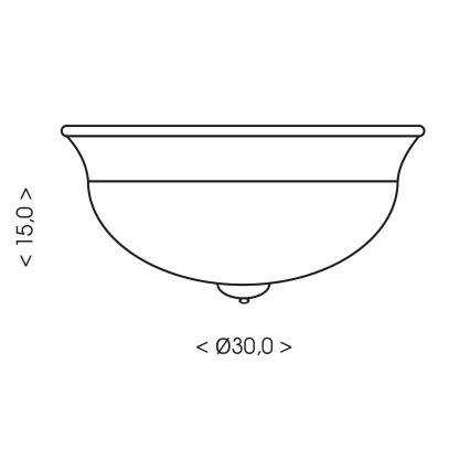 Brilagi - Plafoniera FRESCO 2xE27/40W/230V Ø 30 cm dorata