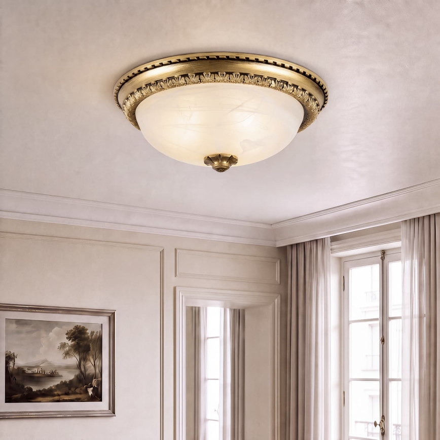BRILAGI - Plafoniera FRESCO 2xE27/40W/230V Ø 30 cm ottone