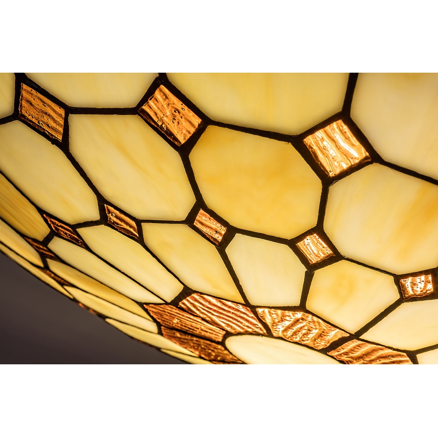 Brilagi - Plafoniera in stile Tiffany con vetri colorati DORAN 2xE27/60W/230V