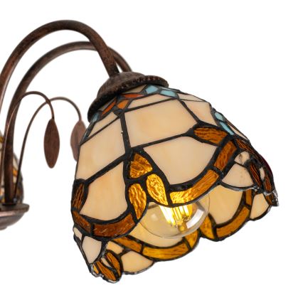 Brilagi - plafoniera in stile Tiffany in vetro colorato MIRABELLA 5xE27/60W/230V Ø 60 cm