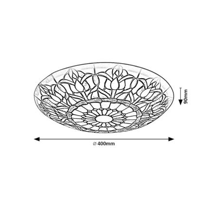 Brilagi - Plafoniera in stile Tiffany LORAS 2xE27/60W/230V
