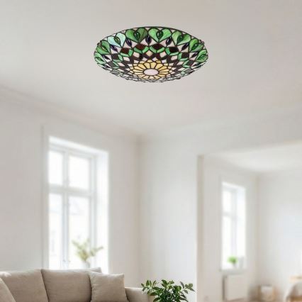 Brilagi - Plafoniera in vetro stile Tiffany MARGARET 2xE27/60W/230V Ø 40 cm