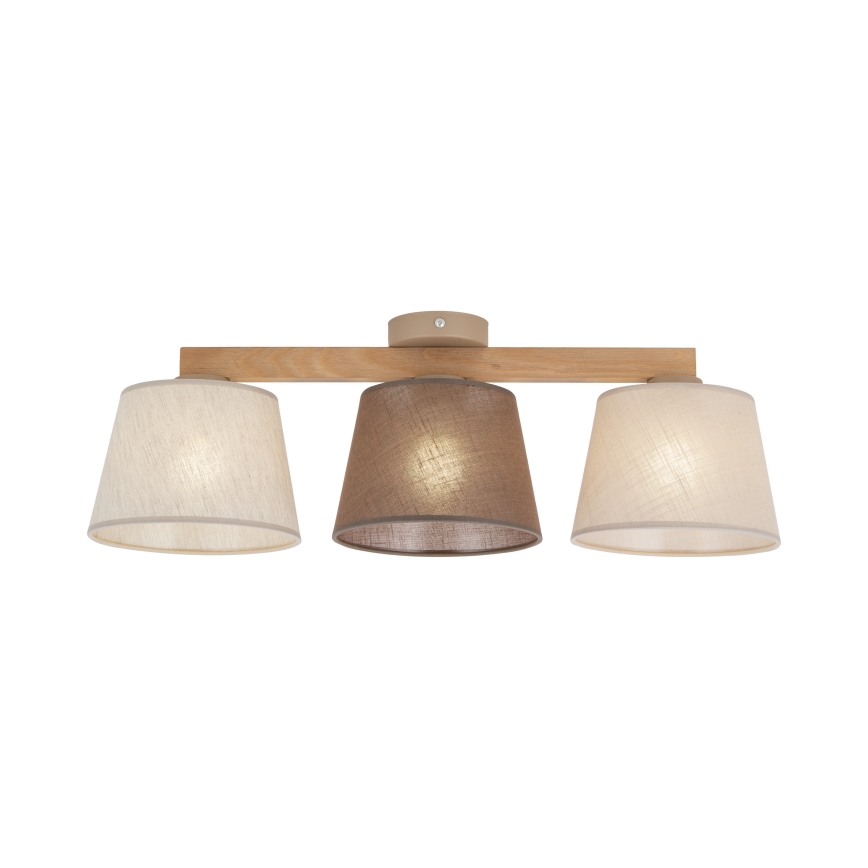 Brilagi - Plafoniera LATTE 3xE27/15W/230V pino/misto