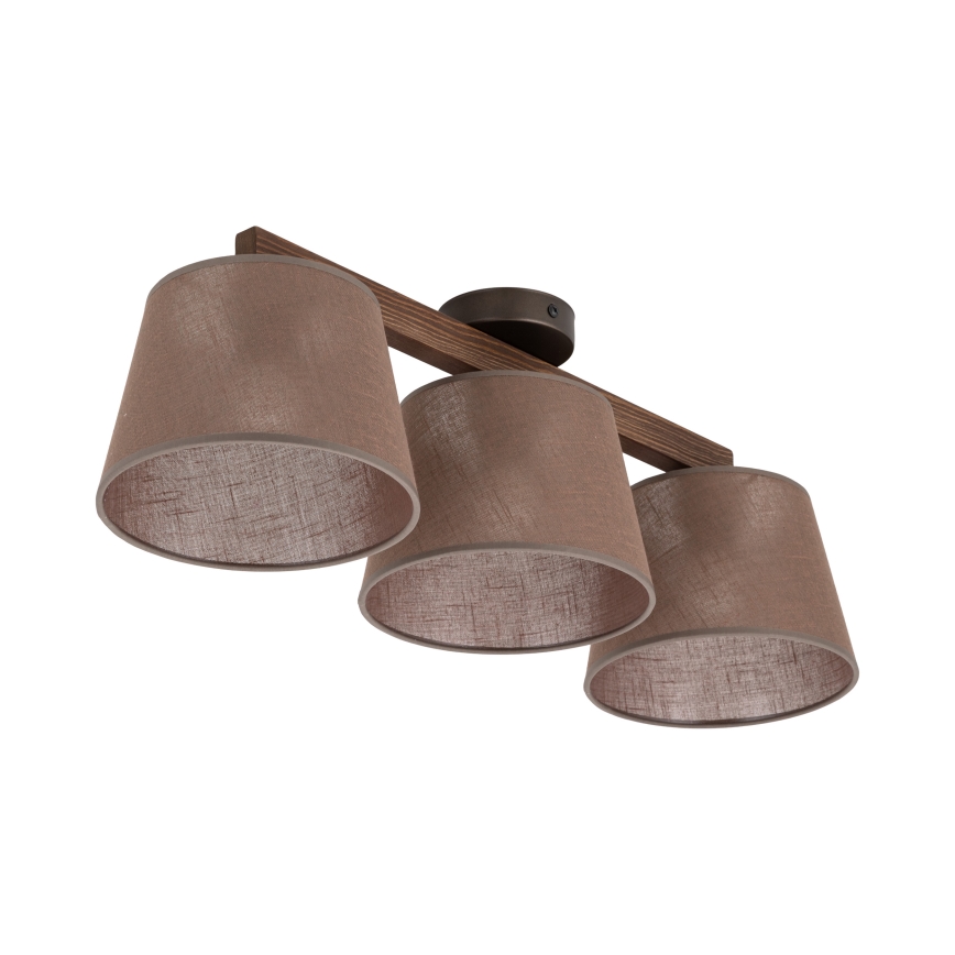 Brilagi - Plafoniera LATTE 3xE27/60W/230V pino/marrone