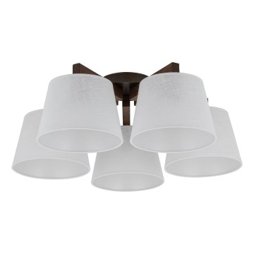 Brilagi - Plafoniera LATTE 5xE27/60W/230V pino/bianco