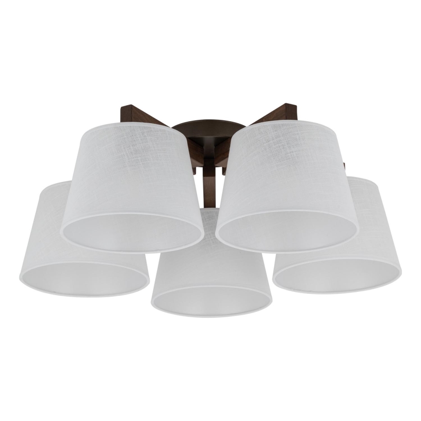 Brilagi - Plafoniera LATTE 5xE27/60W/230V pino/bianco
