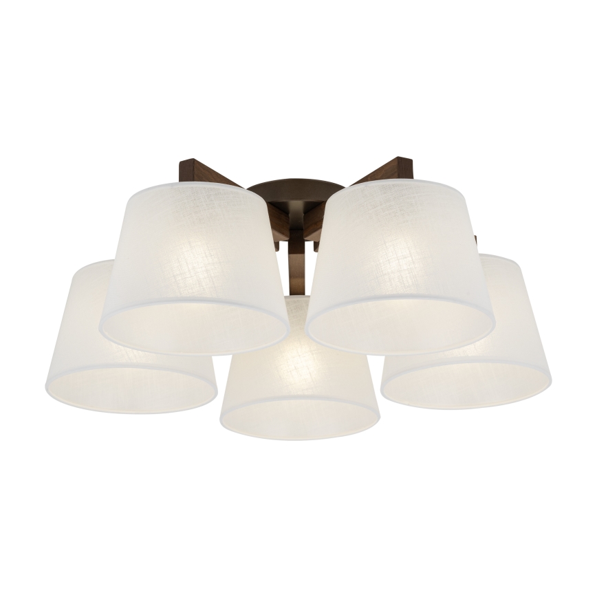 Brilagi - Plafoniera LATTE 5xE27/60W/230V pino/bianco