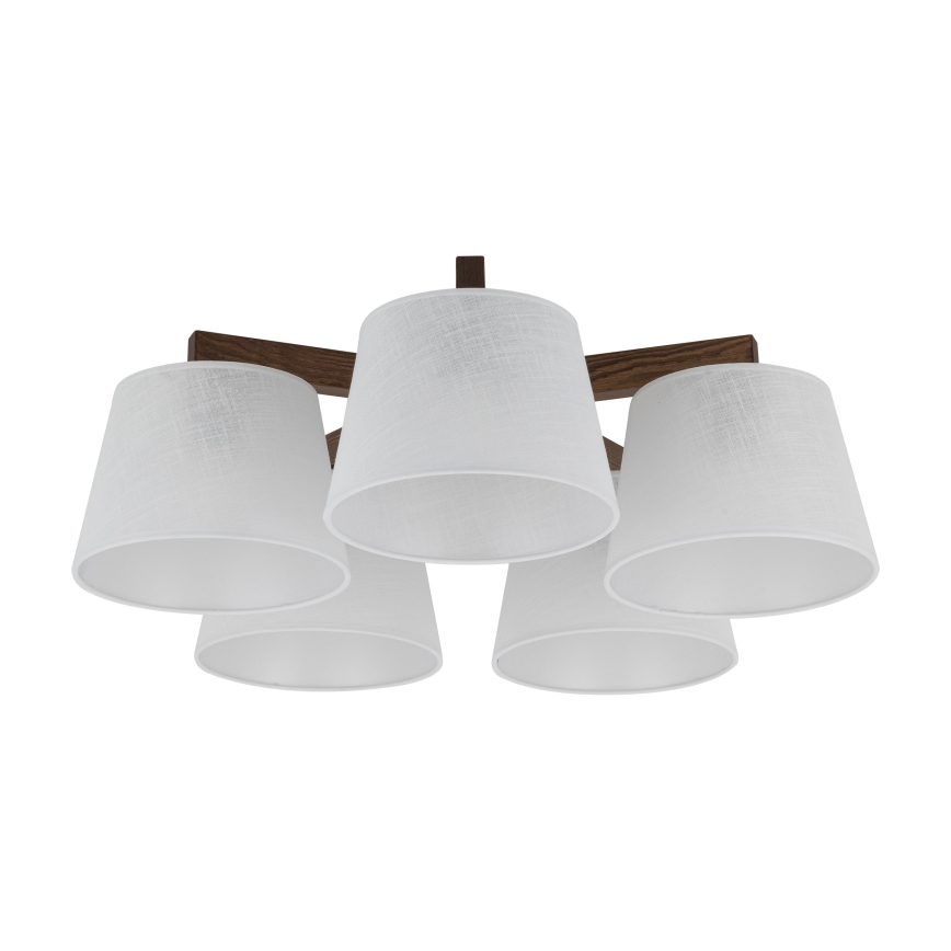 Brilagi - Plafoniera LATTE 5xE27/60W/230V pino/bianco