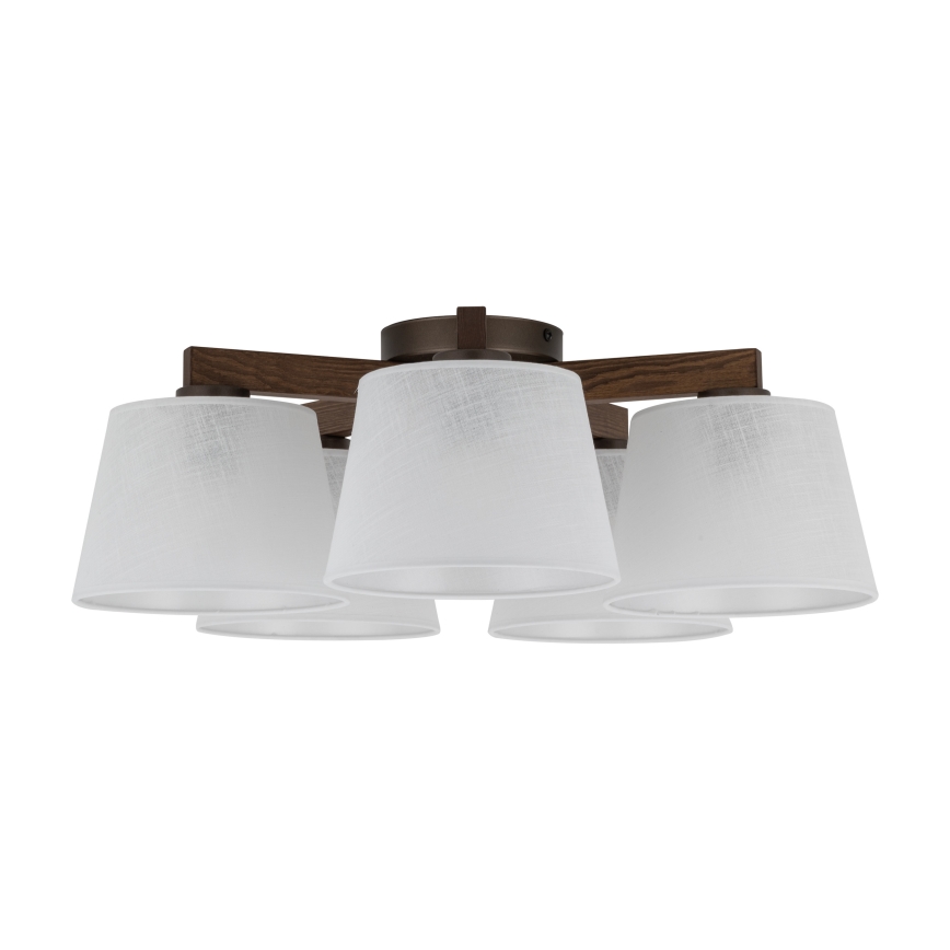 Brilagi - Plafoniera LATTE 5xE27/60W/230V pino/bianco