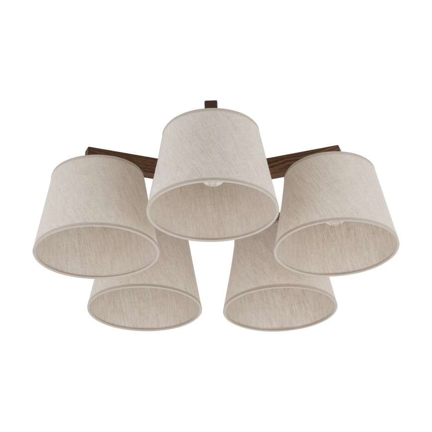 Brilagi - Plafoniera LATTE 5xE27/60W/230V pino/crema