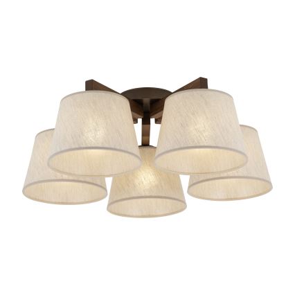 Brilagi - Plafoniera LATTE 5xE27/60W/230V pino/crema