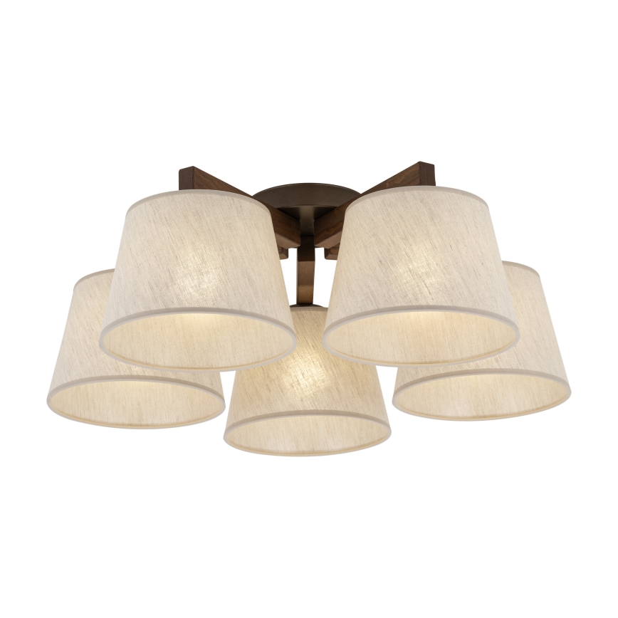 Brilagi - Plafoniera LATTE 5xE27/60W/230V pino/crema