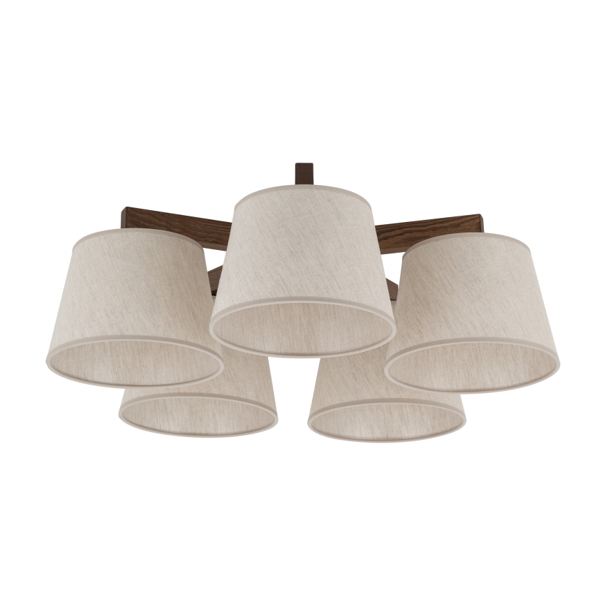 Brilagi - Plafoniera LATTE 5xE27/60W/230V pino/crema