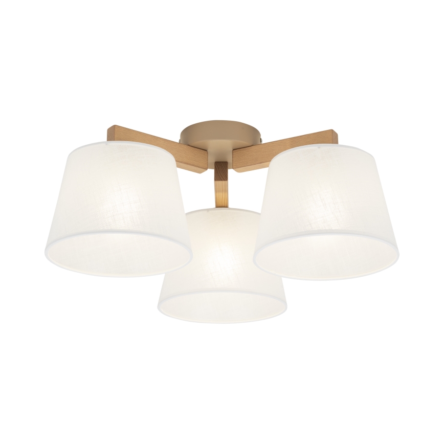 Brilagi - Plafoniera LATTE SABIA 3xE27/60W/230V pino/bianco