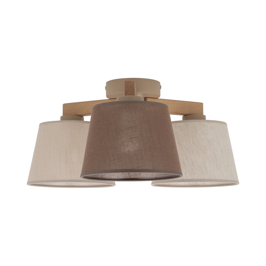 Brilagi - Plafoniera LATTE SABIA 3xE27/60W/230V pino/misto